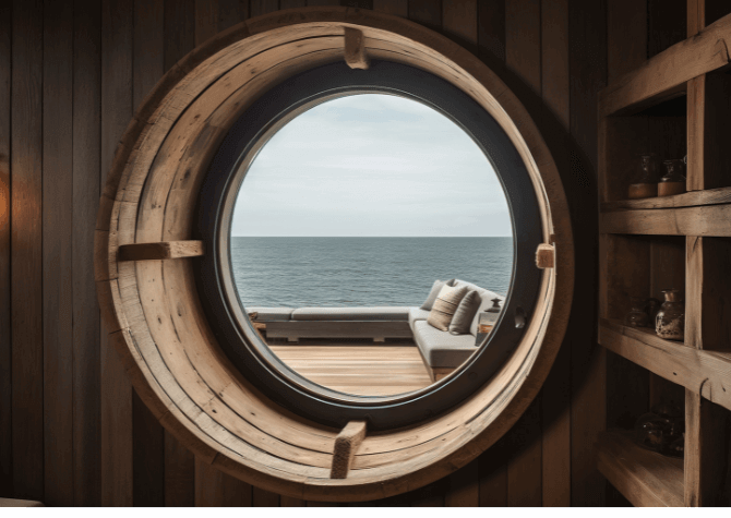 Oeil de bœuf bois sur mesure